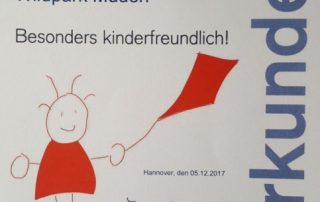 Auszeichnung KinderFerienland Wildpark Müden